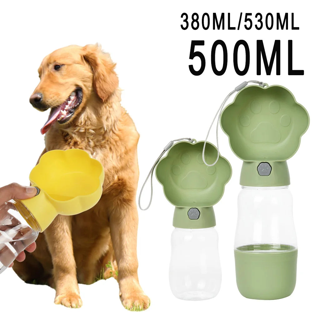 2-in-1 Portable Dog Water Bottle with Food Container