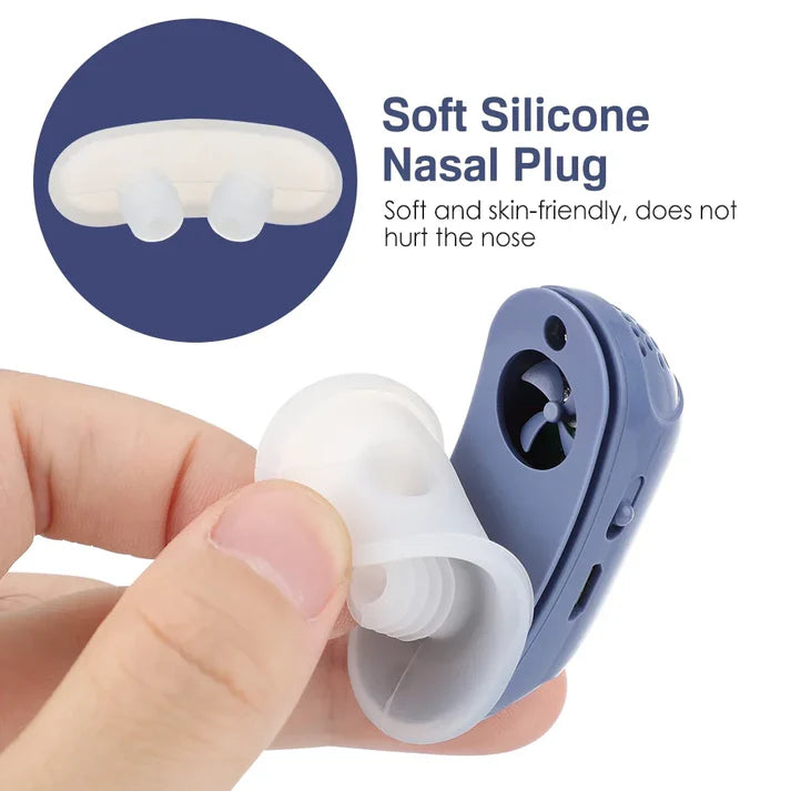 Smart Electronic Anti-Snoring Device – USB Rechargeable Nose Clip for Better Sleep